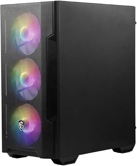 MSI MAG Forge M100A Micro-ATX Tower Tempered Glass Gaming PC Case Black - PakByte