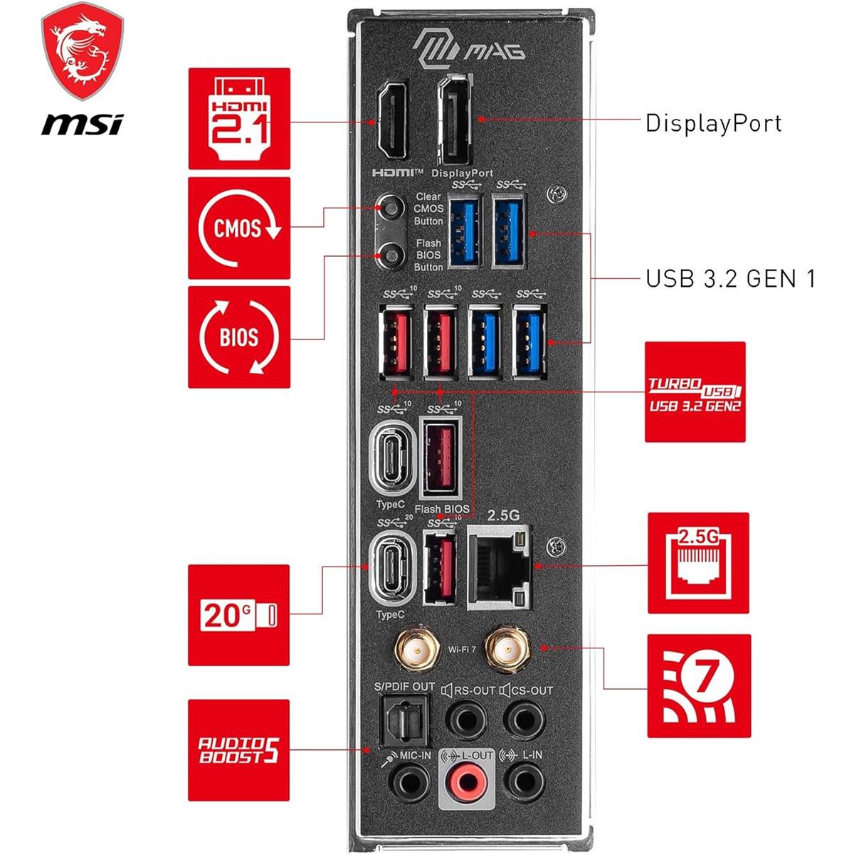 MSI MAG Z790 Tomahawk Max Wifi DDR5 Intel 12/13/14th Gen ATX Motherboard - PakByte Computers