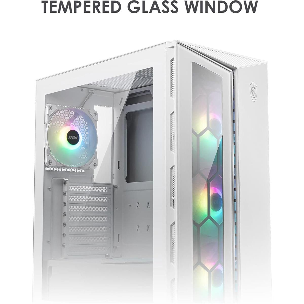 MSI MPG Gungir 110R ARGB Mid-Tower ATX Gaming Case White - PakByte