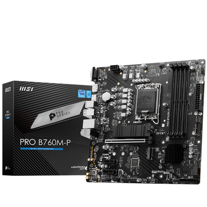 MSI Pro B760M-P DDR5 Intel 12/13/14th Gen microATX Motherboard - PakByte