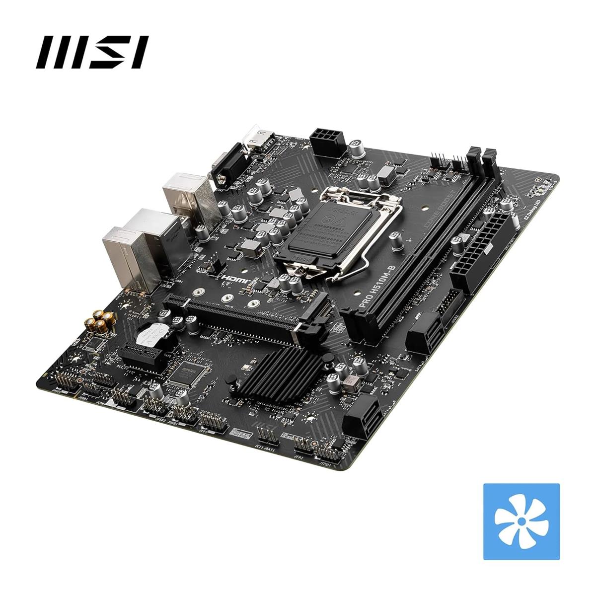 MSI Pro H510M-B Intel 10/11th Gen Micro ATX Motherboard - PakByte