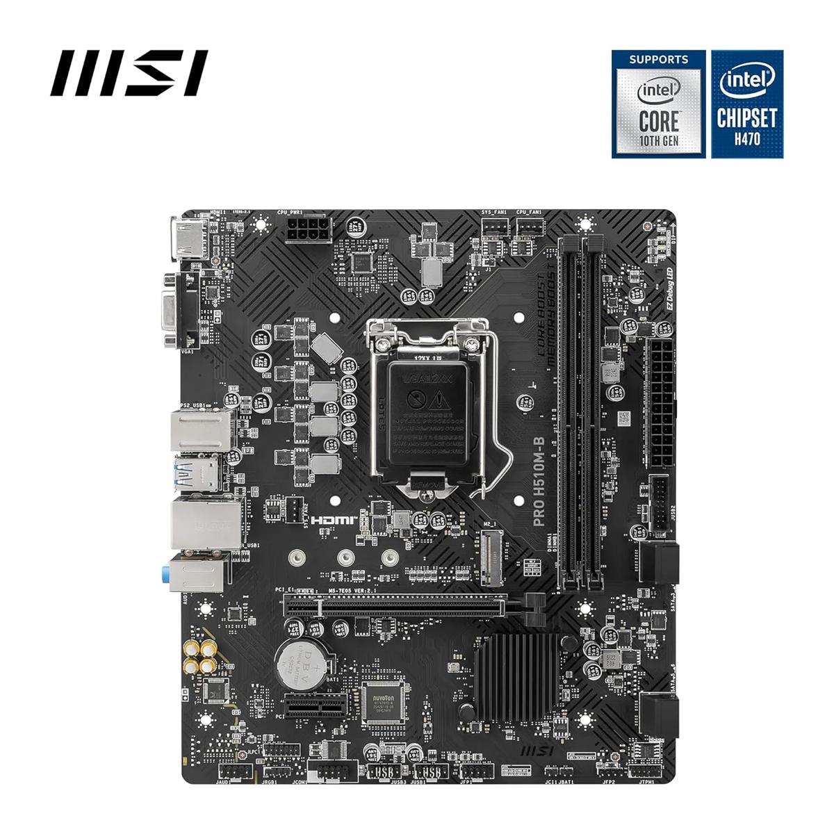 MSI Pro H510M-B Intel 10/11th Gen Micro ATX Motherboard - PakByte