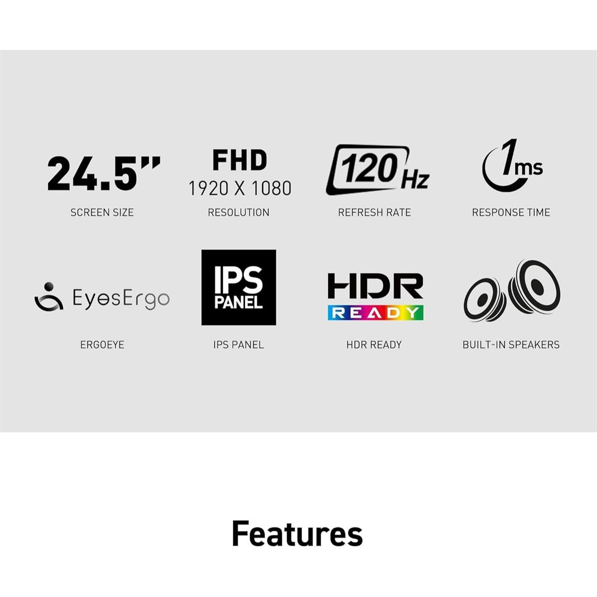 MSI Pro MP251 E2 24.5-inch IPS 1920 x 1080 (FHD) Gaming Office Monitor - PakByte Computers