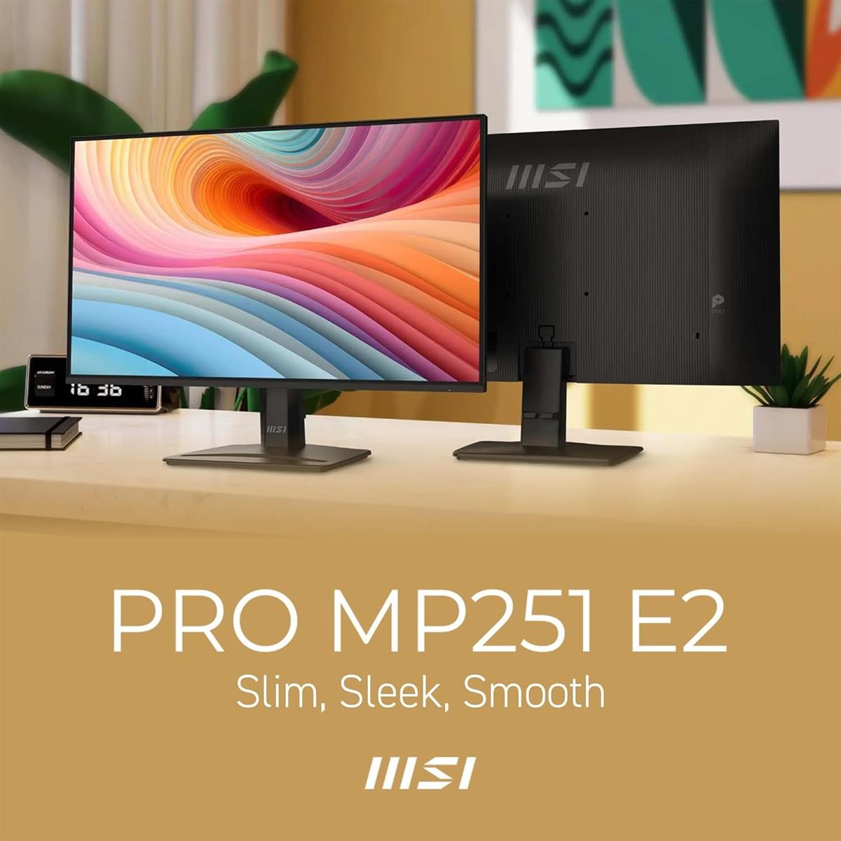 MSI Pro MP251 E2 24.5-inch IPS 1920 x 1080 (FHD) Gaming Office Monitor - PakByte Computers