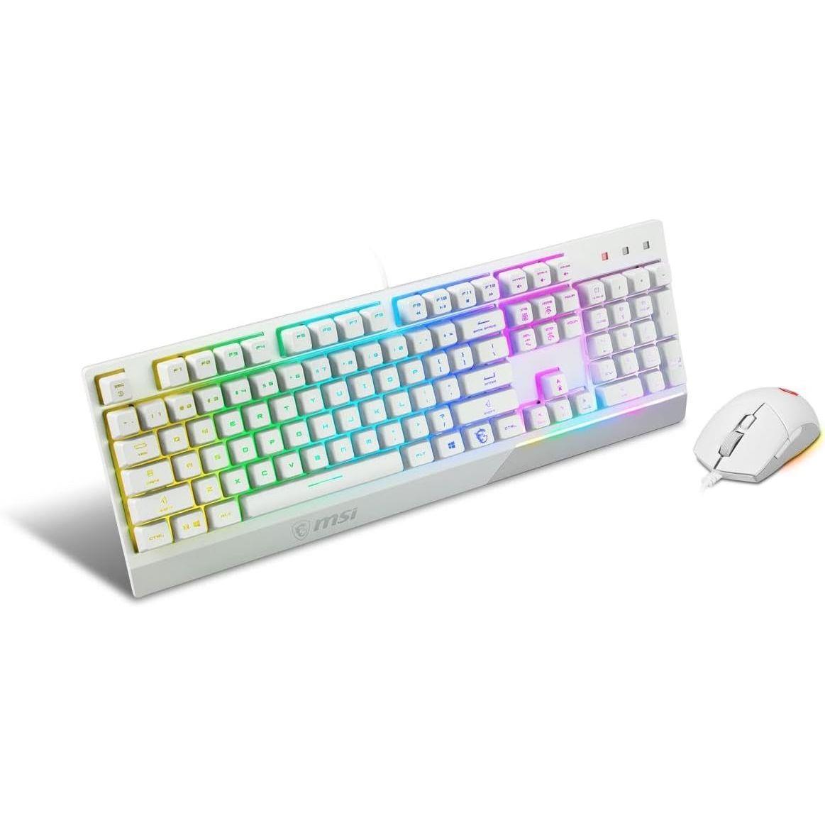 MSI Vigor GK30 Combo RGB GK30 Gaming Keyboard , Gaming Mouse White - PakByte
