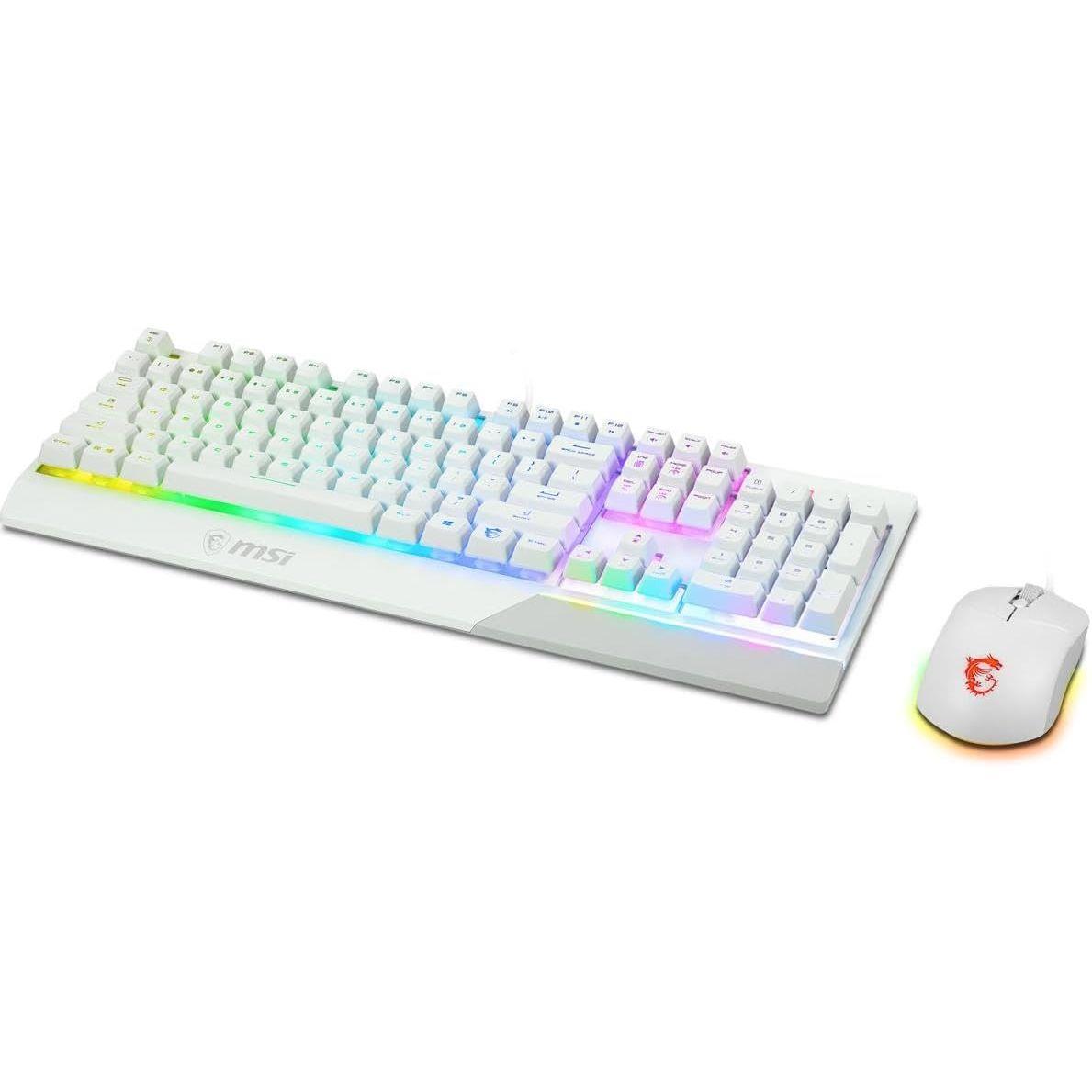 MSI Vigor GK30 Combo RGB GK30 Gaming Keyboard , Gaming Mouse White - PakByte
