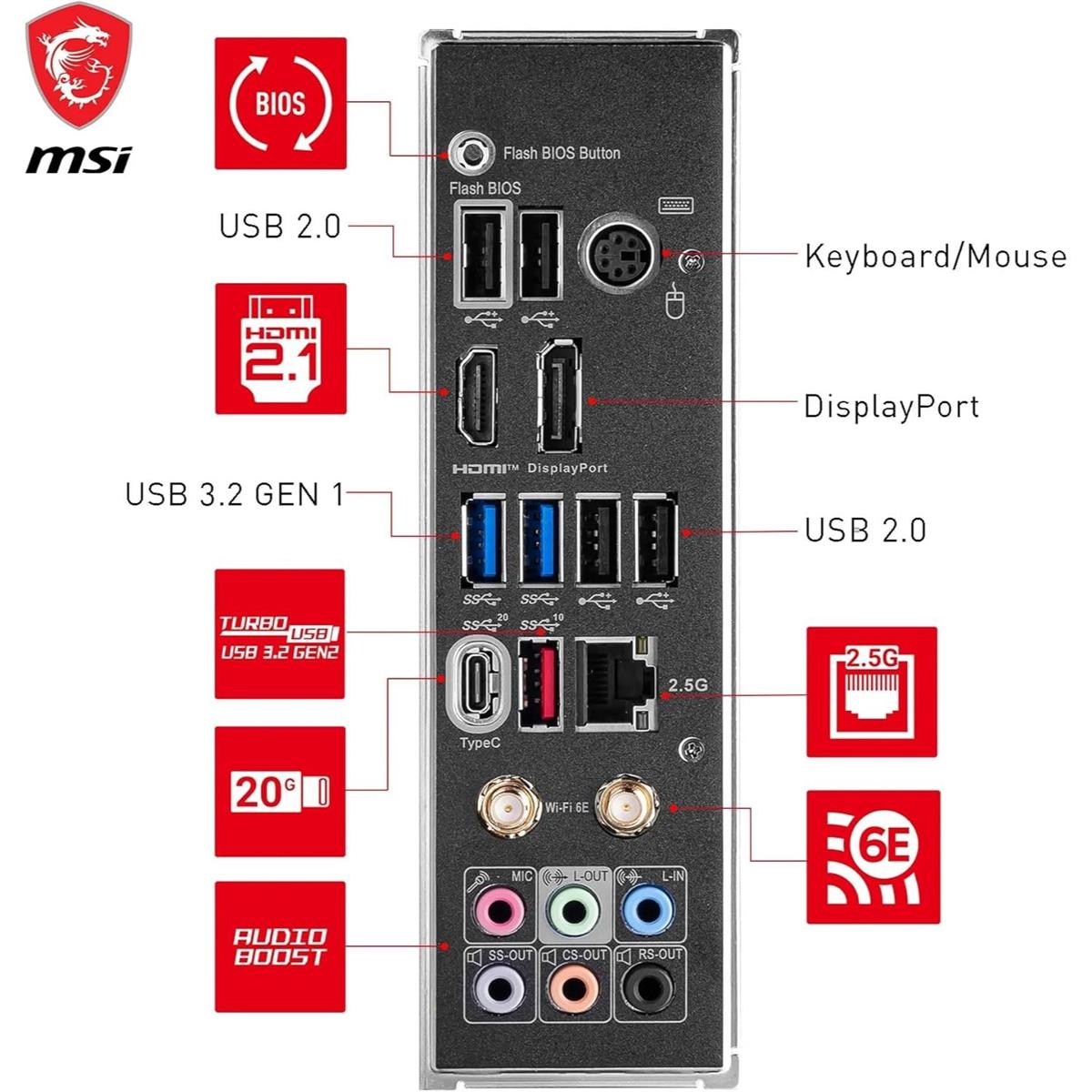 MSI Z790 Gaming Plus Wifi DDR5 Intel 12/13/14th Gen ATX Motherboard - PakByte Computers