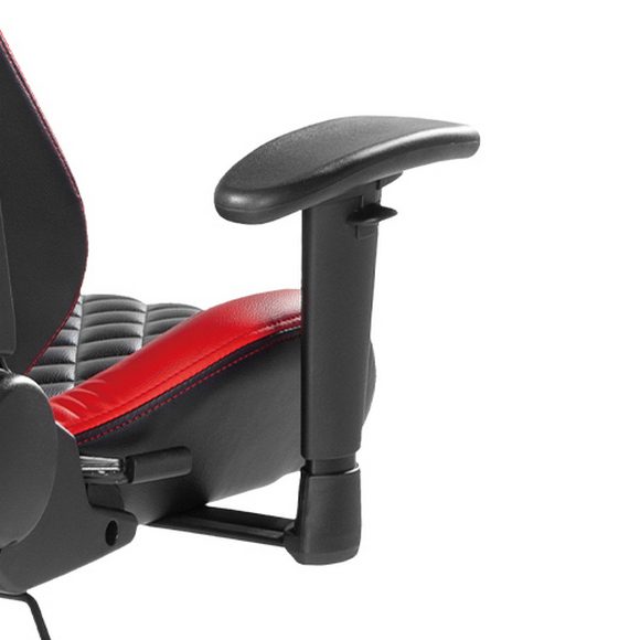 MXG GCH-01 Large Diamond Quilted PU with Headrest and Lumbar Support Gaming Chair - Red/Black - PakByte