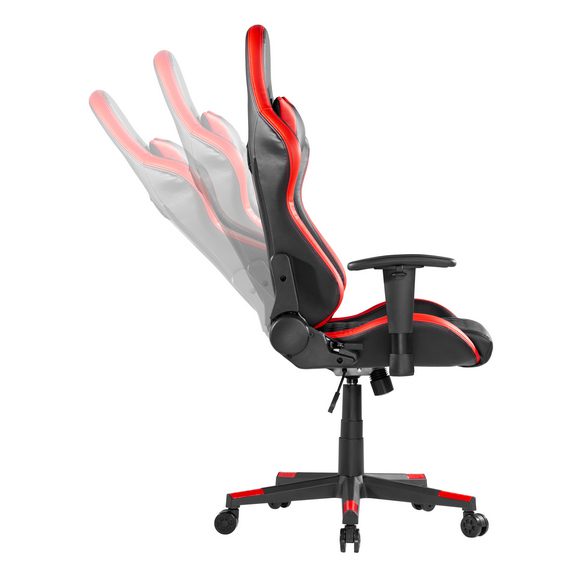 MXG GCH-01 Large Diamond Quilted PU with Headrest and Lumbar Support Gaming Chair - Red/Black - PakByte