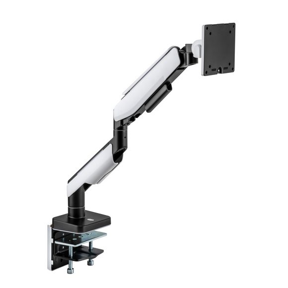 MXG HMA-12R Single Heavy Duty RGB Gaming Monitor Arm - Matte White - PakByte