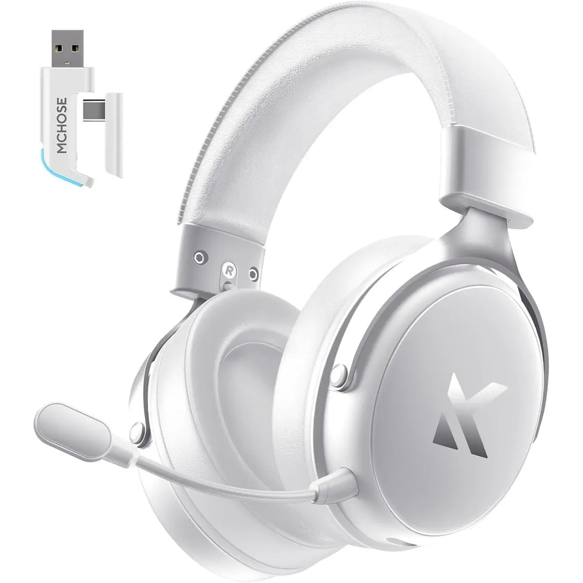 Mchose V9 PRO Wireless Gaming Headset 7.1 Surround Sound - Icy White