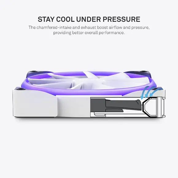 NZXT Aer RGB 2 140mm Case Fan - White - HF-28140-BW - PakByte Computers
