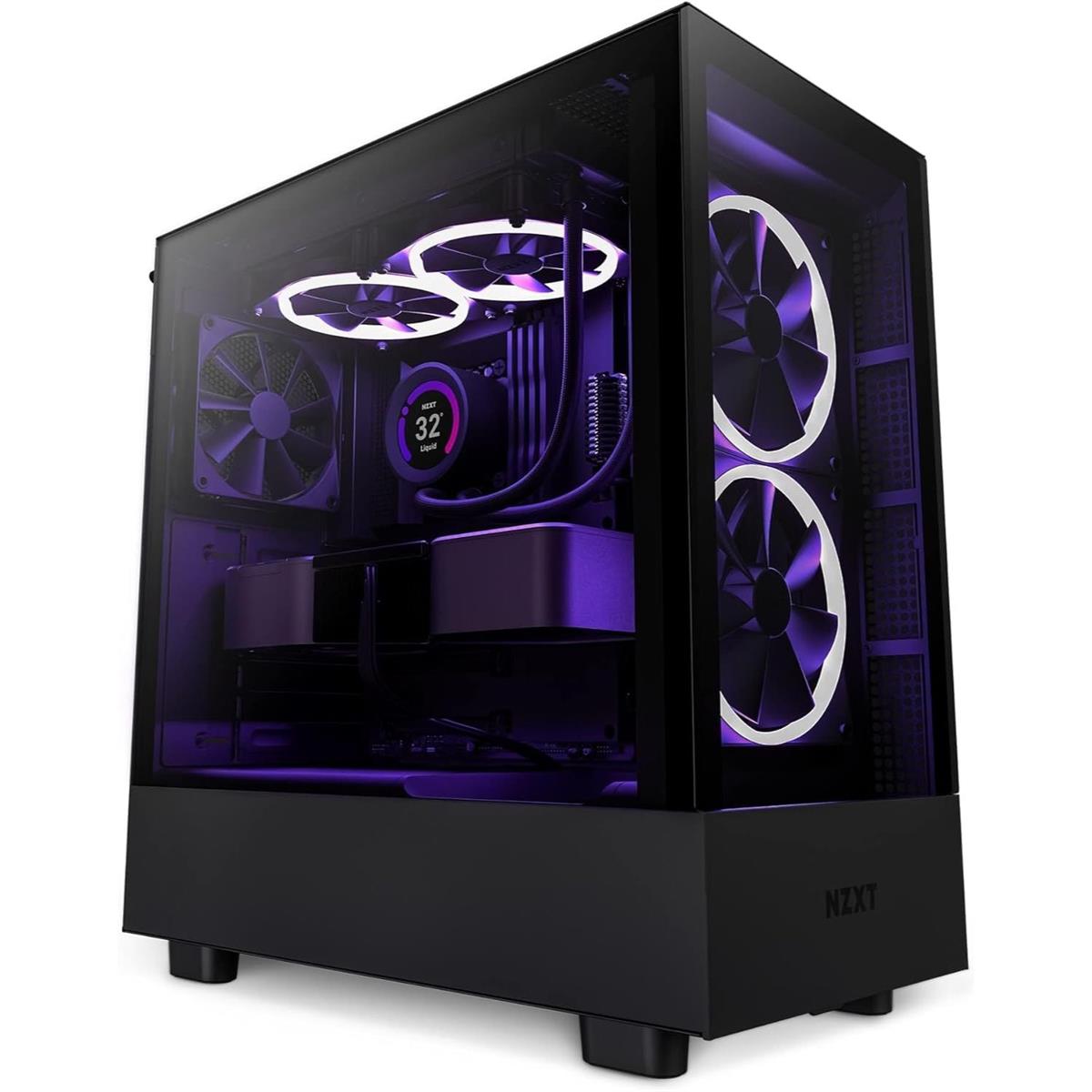 NZXT H5 Elite ATX Mid Tower PC Gaming Case - Black (CC-H51EB-01) - PakByte Computers
