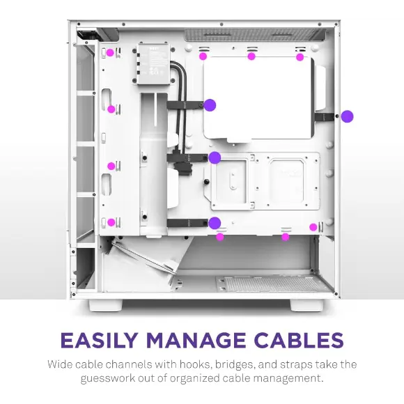 NZXT H5 Elite ATX Mid Tower PC Gaming Case - White (CC-H51EW-01) - PakByte Computers