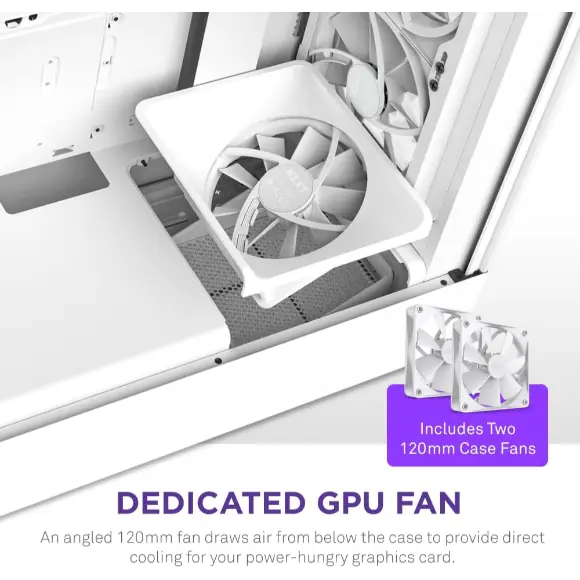 NZXT H5 Flow Compact ATX Mid-Tower PC Gaming Case – White - PakByte Computers