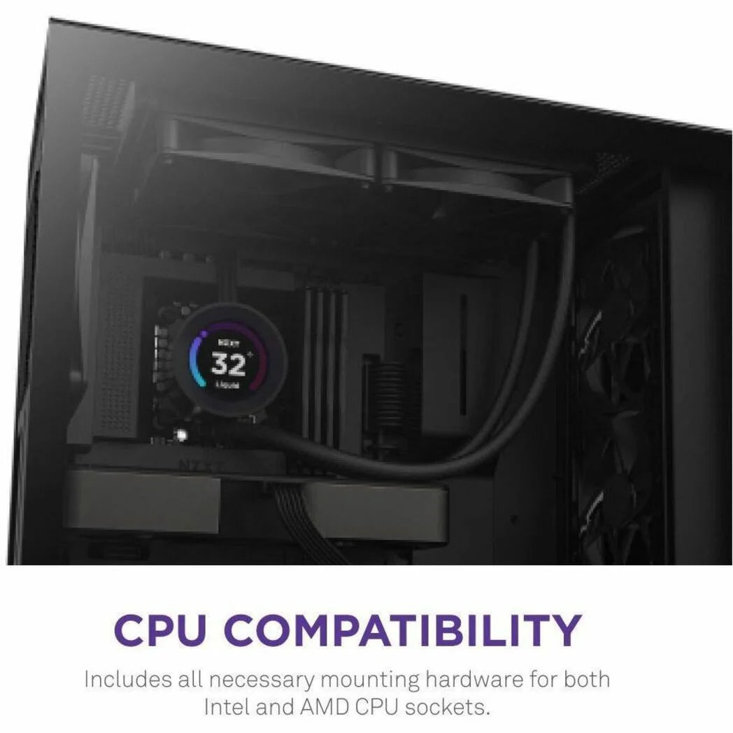NZXT Kraken Elite 280 280mm AIO Liquid CPU Cooler - Black - PakByte