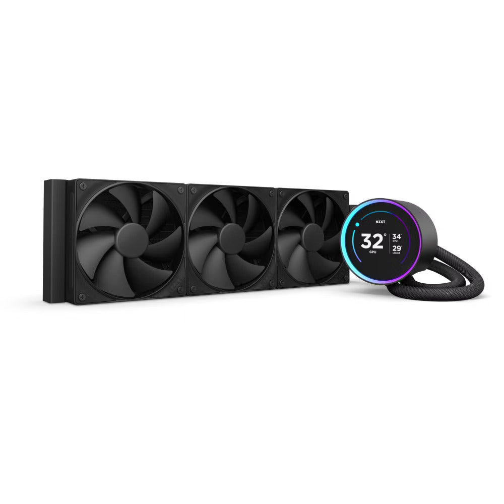 NZXT Kraken Elite 360mm Liquid CPU Cooler - Black - PakByte