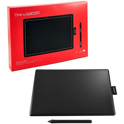One by Wacom Medium Creative Pen Graphics Tablet - Black - PakByte Computers