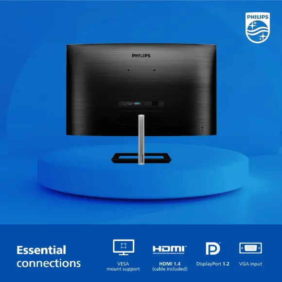 PHILIPS 322E1C 32" FHD Adaptive-Sync 75Hz Super-Curved Frameless Monitor - PakByte Computers