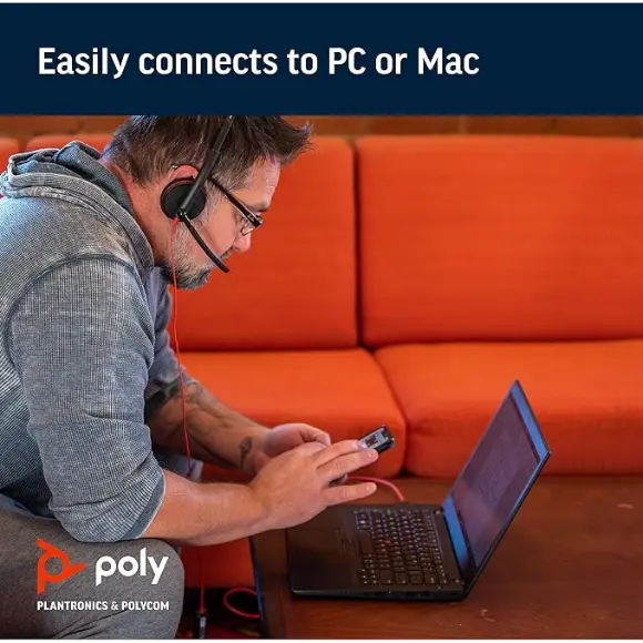 Plantronics C3220-USB-A Blackwire Headset - Black - PakByte Computers