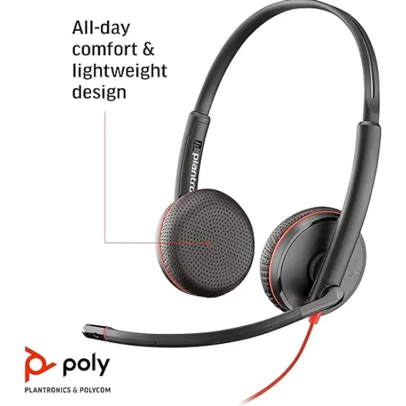 Plantronics C3225 USB-A Blackwire Headset - PakByte Computers