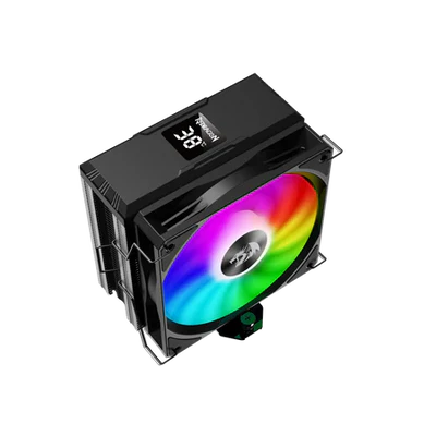 REDRAGON CC-1013 CPU Cooler With Temperature Display 12cm RGB Fan 4 Heat Pipes - PakByte