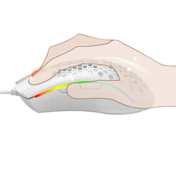 REDRAGON M988 STORM ELITE RGB GAMING MOUSE (WHITE) - PakByte Computers