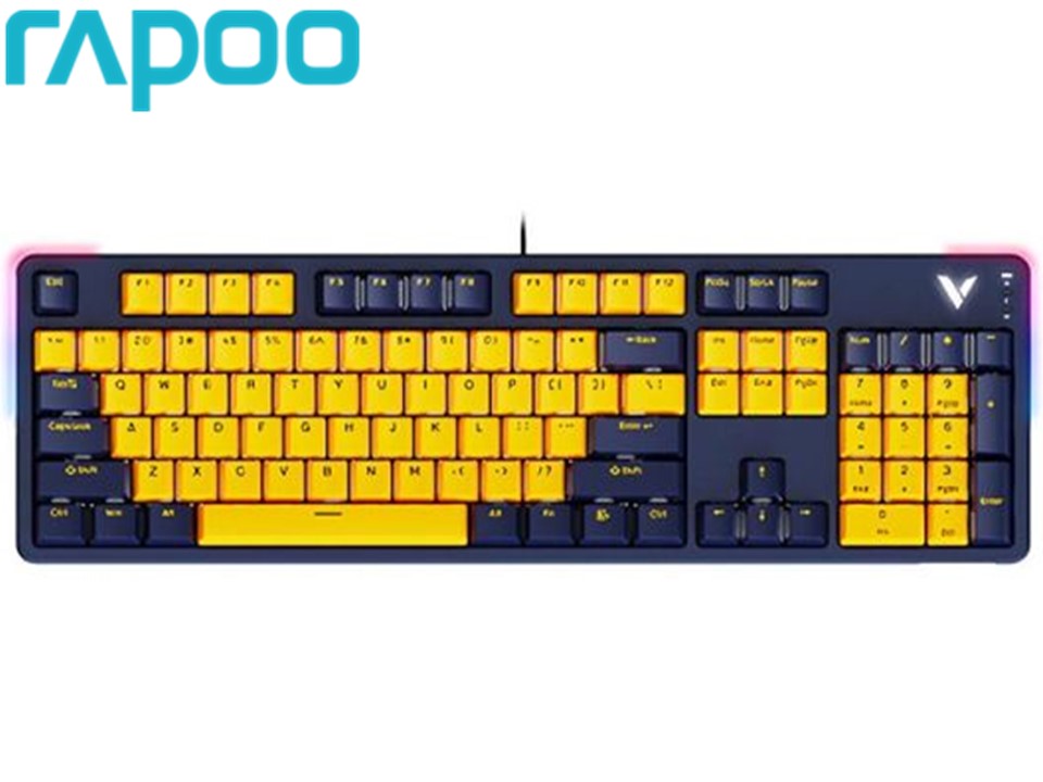 Rapoo V500TM Multi mode Wireless Mechanical Keyboard - Yellow/Grey
