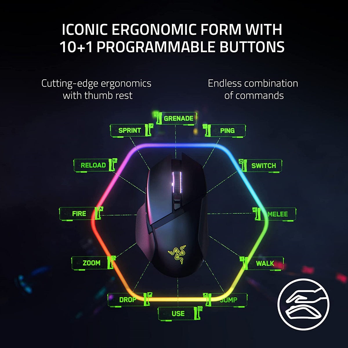 Razer Basilisk V3 Pro Black Wireless Mouse - PakByte