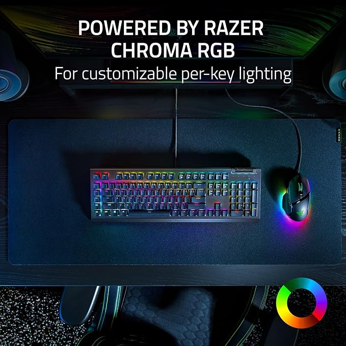 Razer BlackWidow V4 X - Mechanical Gaming Keyboard (Green Switch) - PakByte