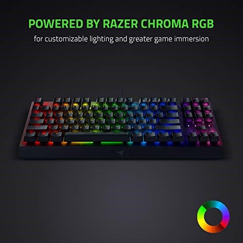 Razer BlackWidow V3 Tenkeyless TKL Mechanical Gaming Keyboard - Yellow Switches