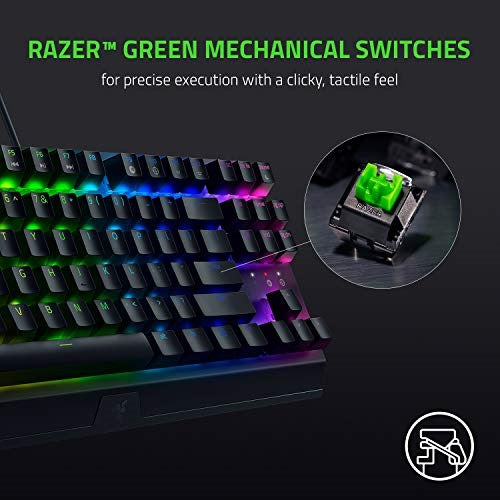 Razer BlackWidow V3 Tenkeyless TKL Mechanical Gaming Keyboard - Yellow Switches