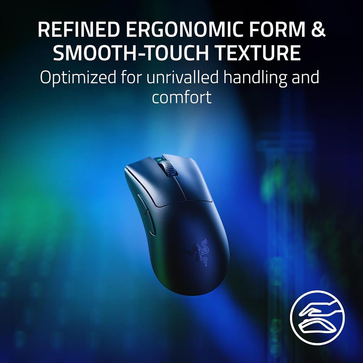 Razer DeathAdder V3 Pro Black Wireless Mouse + HyperPolling Wireless Dongle Bundle - PakByte