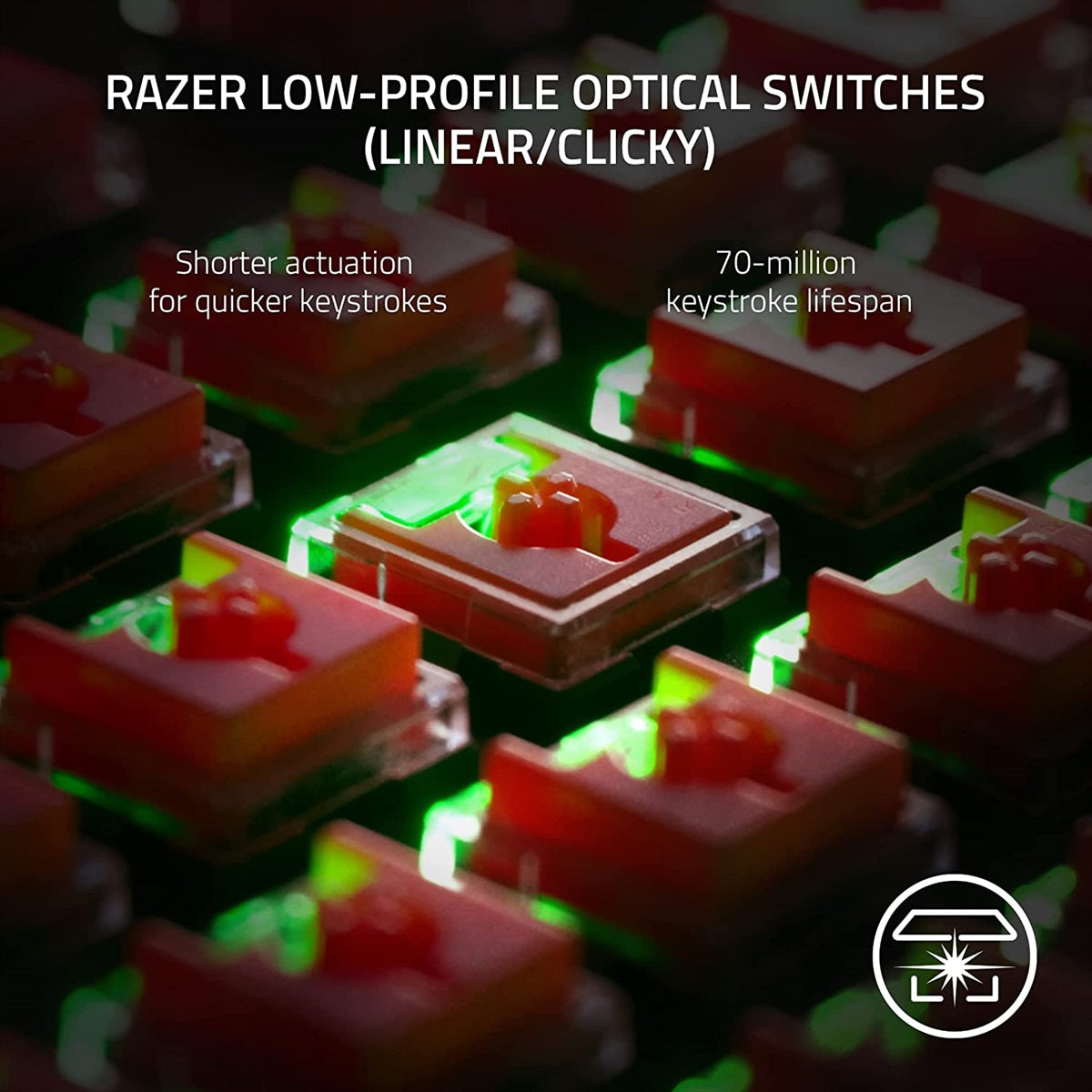 Razer DeathStalker V2 Gaming Keyboard Switch: Linear Red Switch Wired Keyboards - PakByte