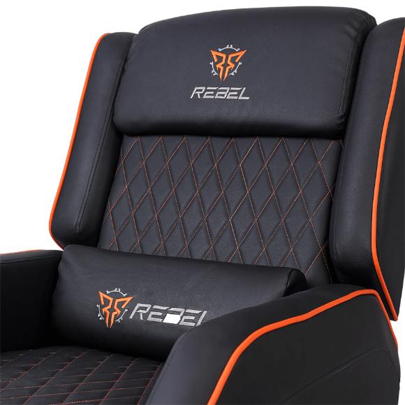 Rebel Wraith Gaming Sofa - Black/Orange - PakByte Computers