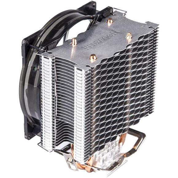 Redragon CC-1011 Reaver CPU Cooler, Red LED 120mm Fan x 1, Aluminium Fins for AMD Ryzen/Intel LGA1200/1151, Universal Socket Solution, 100% RAM Compatibility - PakByte Computers