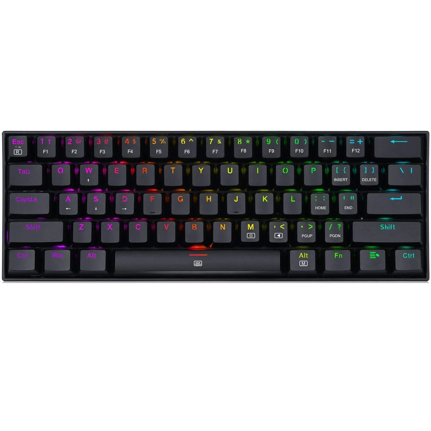 Redragon DRAGONBORN K630 60% RGB Mechanical Gaming Keyboard – Black – Brown Switches - PakByte