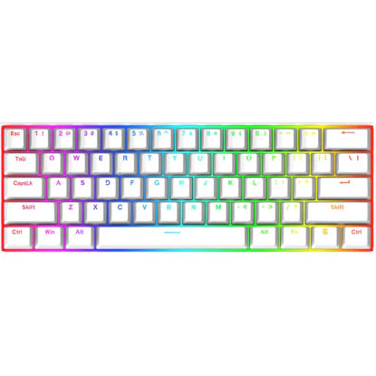 Redragon DRAGONBORN K630 60% RGB Mechanical Gaming Keyboard – White – Red Switches - PakByte