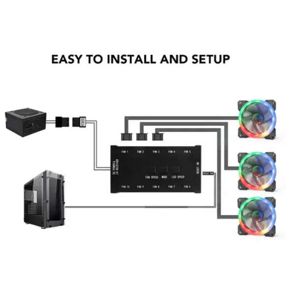 Redragon GC-F008 120mm RGB Cooling Fan - PakByte Computers