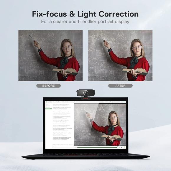 Redragon GW800 1080P PC Webcam with Built-in Dual Microphone, 360° Rotation - 2.0 USB Computer Web Camera - PakByte Computers