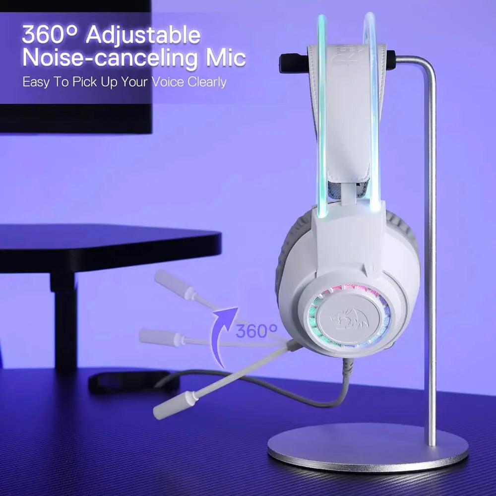 Redragon H231W SCREAM Wired Gaming Headset – White - PakByte