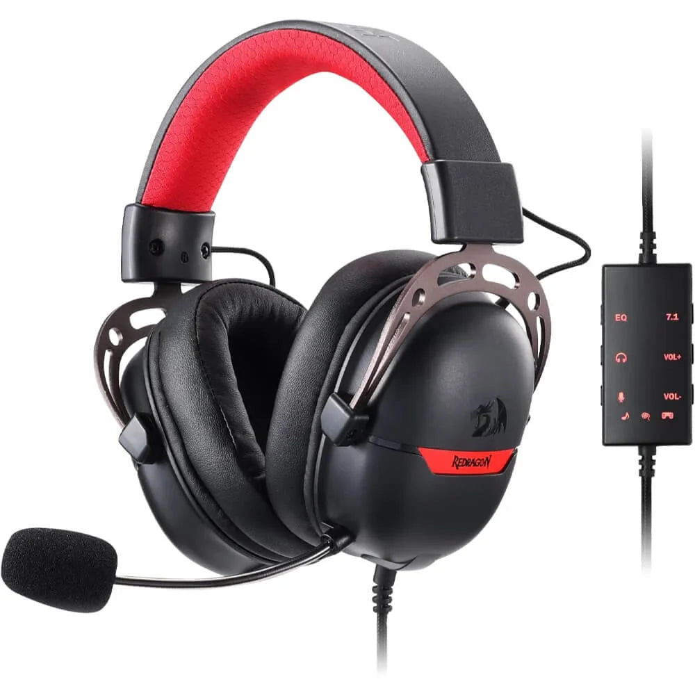 Redragon H376 AURORA USB Wired Gaming Headset - Black - PakByte Computers