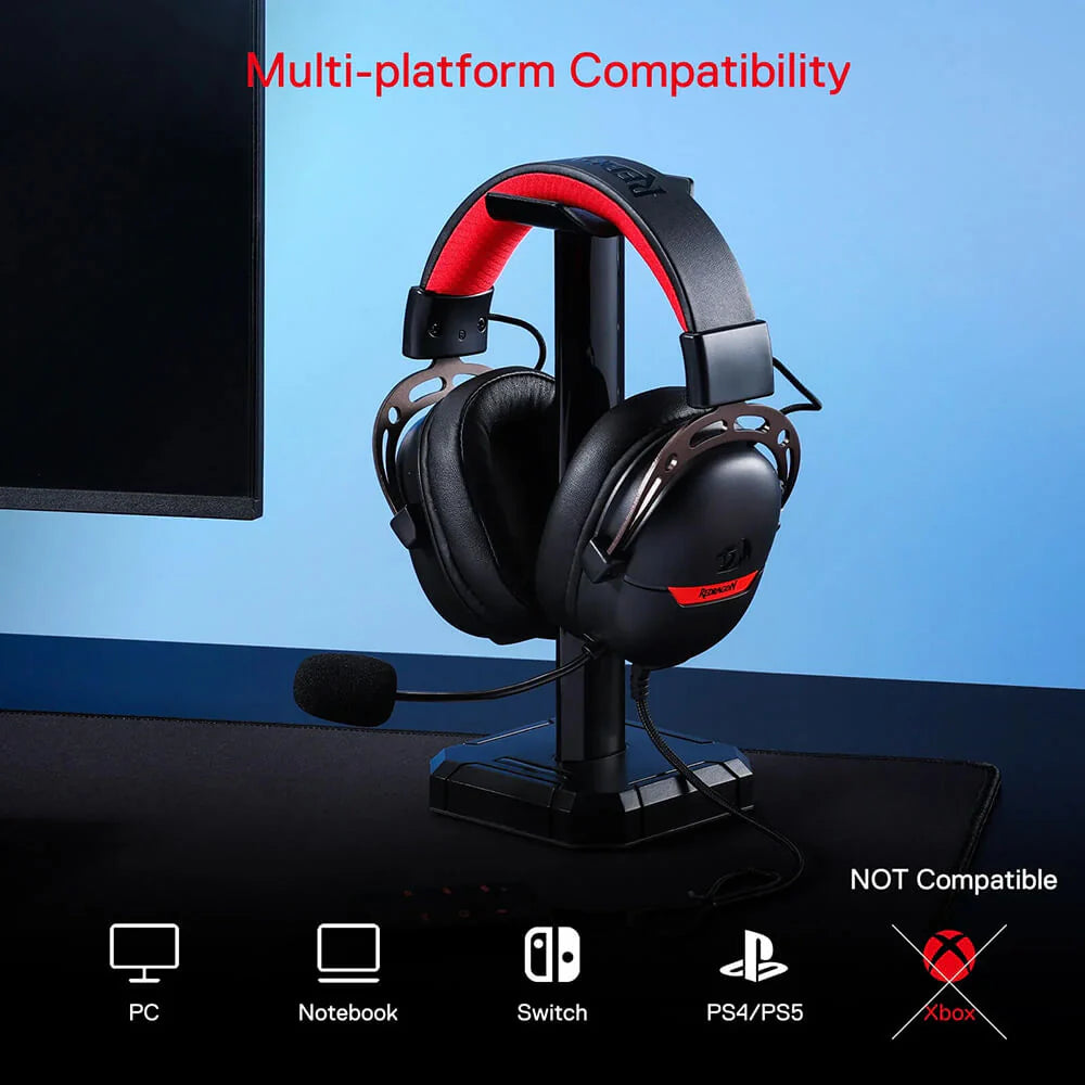 Redragon H376 AURORA USB Wired Gaming Headset - Black - PakByte Computers