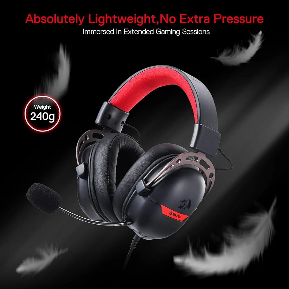 Redragon H376 AURORA USB Wired Gaming Headset - Black - PakByte Computers