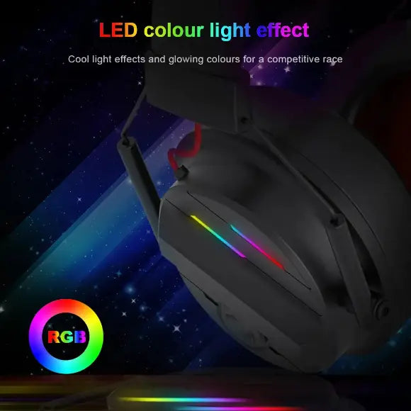 Redragon H380 CHIRON RGB Gaming Headset - Black - PakByte Computers