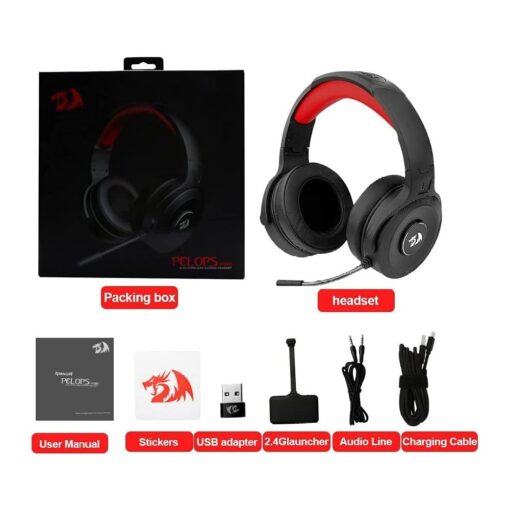 Redragon H818 PELOPS Wireless Gaming Headset 7.1 Surround Sound - PakByte