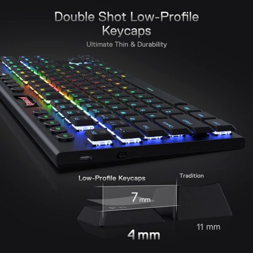 Redragon HORUS TKL K621 Wireless RGB Mechanical Gaming Keyboard – Black - PakByte