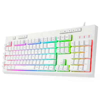 Redragon K512W SHIVA RGB Backlit Membrane Gaming Keyboard (White) - PakByte