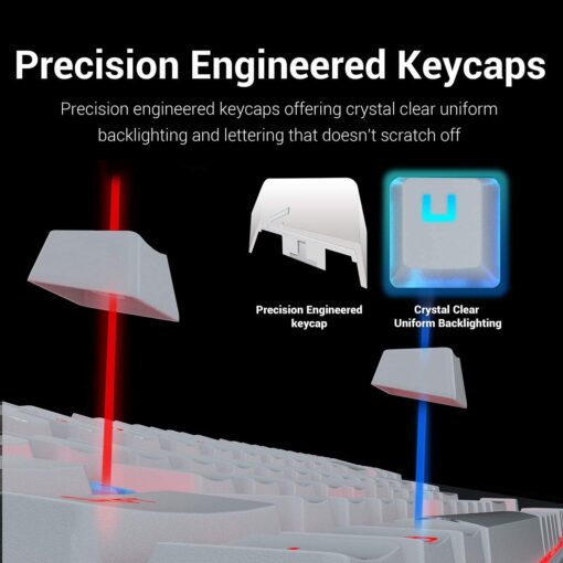 Redragon K552W KUMARA RGB Mechanical Gaming Keyboard (White) - PakByte