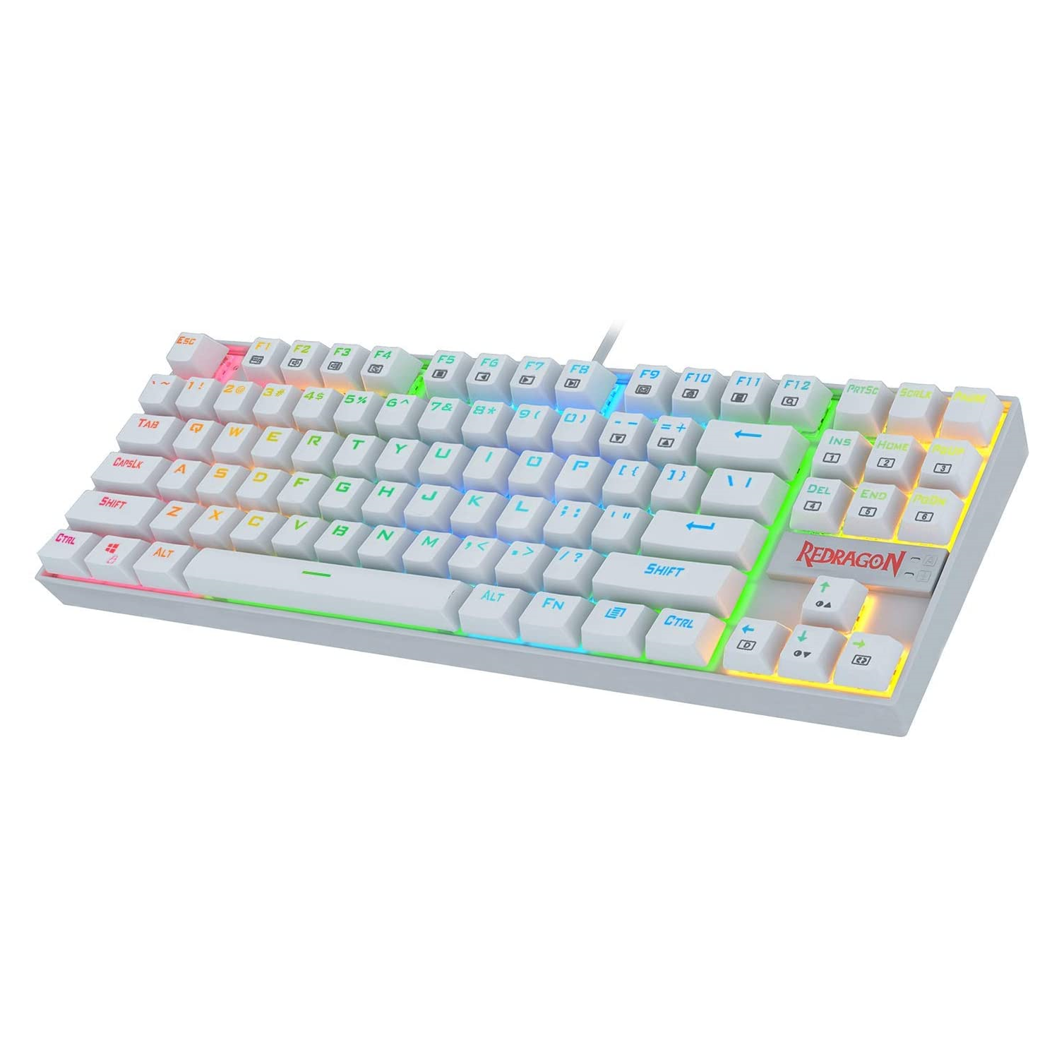 Redragon K552W KUMARA RGB Mechanical Gaming Keyboard (White) - PakByte